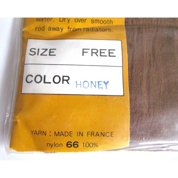 Vintage Panty Hose Wing Cheong Coll. Honey Super Stretch - Made France 66% Nylon - Picture 3 of 6